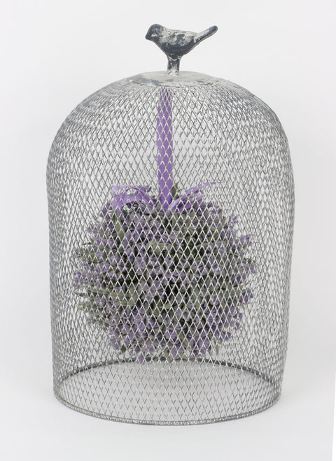 7.5*12.5 In Metal Cage W/Floral Décor