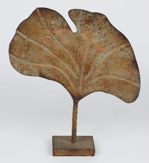 15.25*3*17.75 In Metal Leaf Table Décor