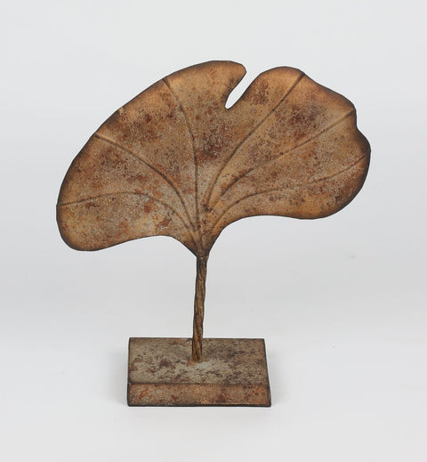 10.5*3*12 In Metal Leaf Table Décor