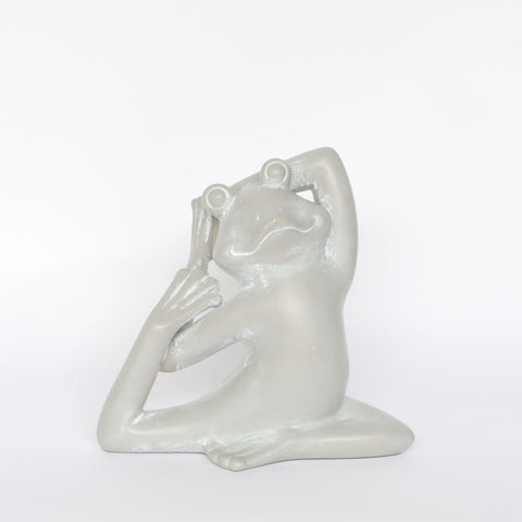 Statue de grenouille 7 x 3,25 x 8,25 pouces