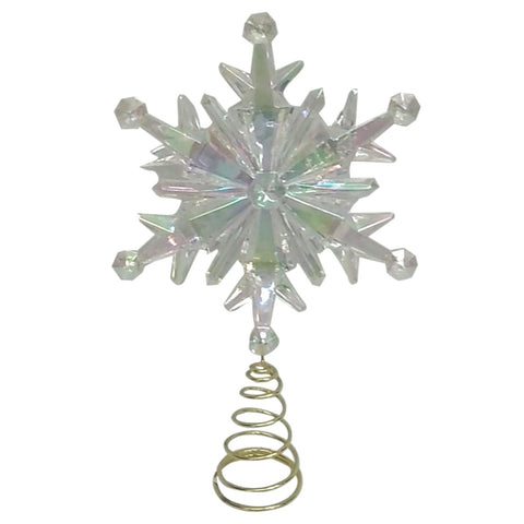 8*2.5*13'' Iridescent Snowflake Tree Topper