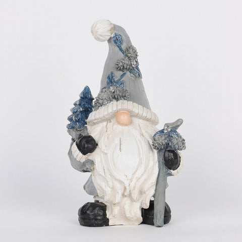 5*3.5*8.5‘’ Standing Resin Gnome - Grey