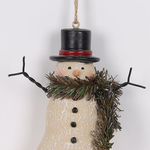 3.25''*2''*4.75 In Wht Snowman Ornament