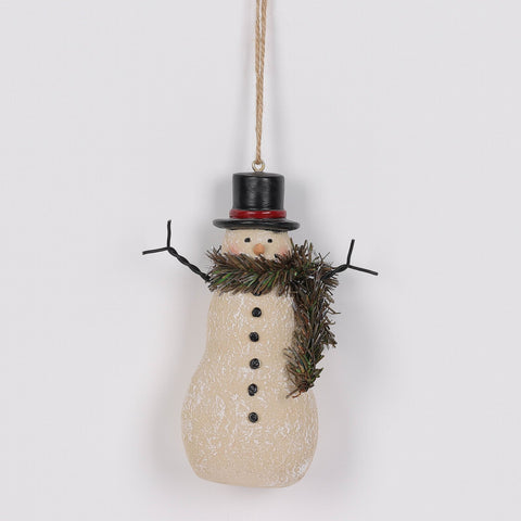 3.25''*2''*4.75 In Wht Snowman Ornament