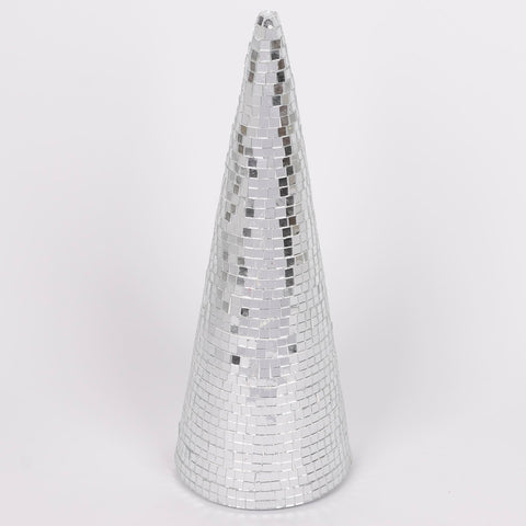 3.5*10'' CHRISTMAS  MIRROR TREE CONE DÉCOR