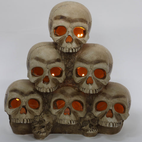 12IN HALLEEN SKULL W/LITE TABLE TOP