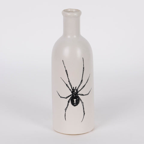 8IN HALLOWEEN SPIDER CERAMIC VASE