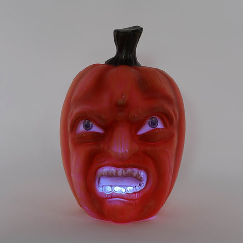 12IN HALLOWEEN  PLASTIC PUMPKIIN W/LITE
