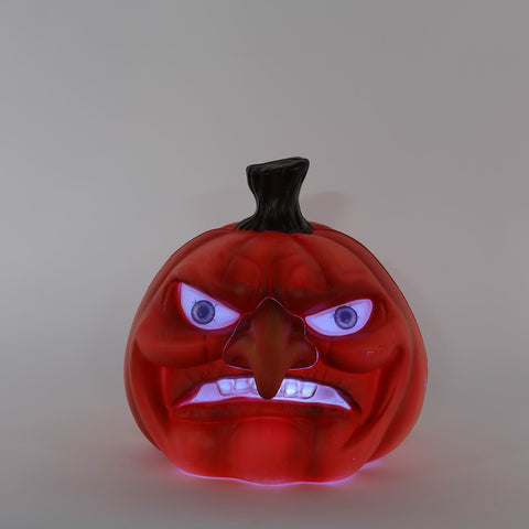 9IN HALLOWEEN  PLASTIC PUMPKIIN W/LITE