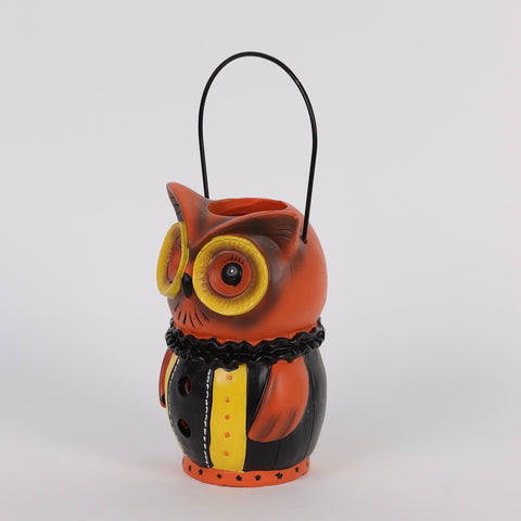 7IN HALLOWEEN OWL W/LITE TABLE TOP