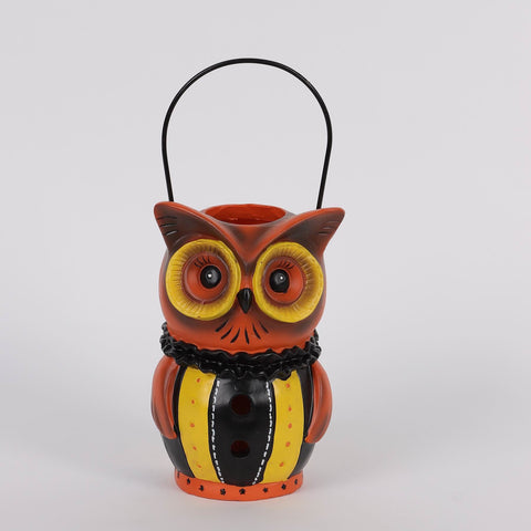 7IN HALLOWEEN OWL W/LITE TABLE TOP