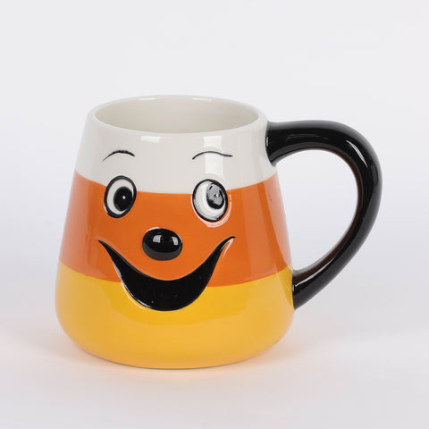 4.5IN HALLOWEEN CANDYCORN MUG