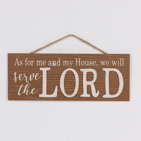 12IN FALL SERVE THE LORD WALL HANGER