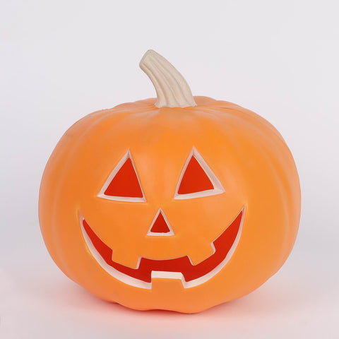 9IN HALLOWEEN  PLASTIC PUMPKIIN W/LITE