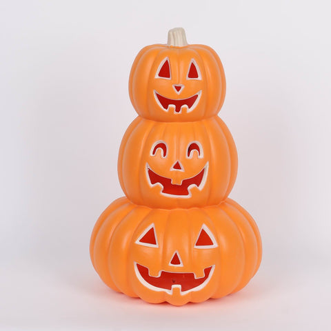 14IN HALLOWEEN  PLASTIC PUMPKIIN W/LITE