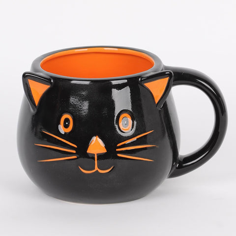4.5IN HALLOWEEN CAT MUG