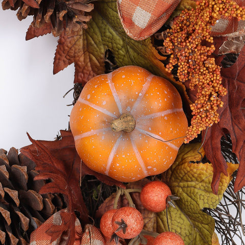 22IN FALL FLORAL WREATH