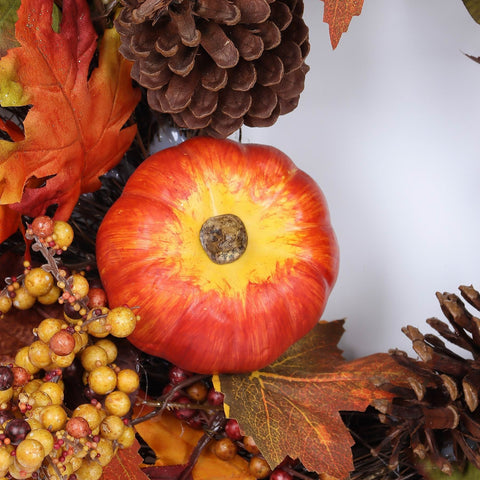 22IN FALL FLORAL WREATH