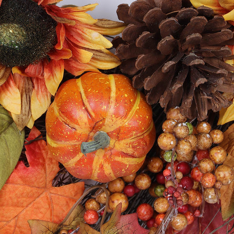 22IN FALL FLORAL WREATH