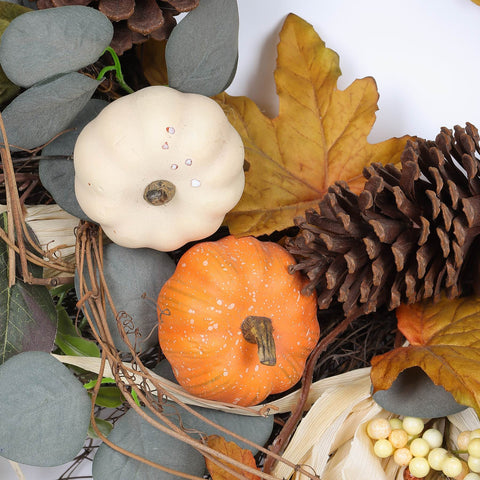 22IN FALL FLORAL WREATH