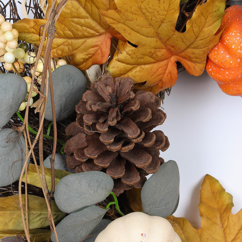 22IN FALL FLORAL WREATH
