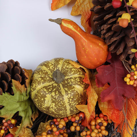 22IN FALL FLORAL WREATH