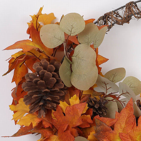 22IN FALL FLORAL BASKET WALL HANGER