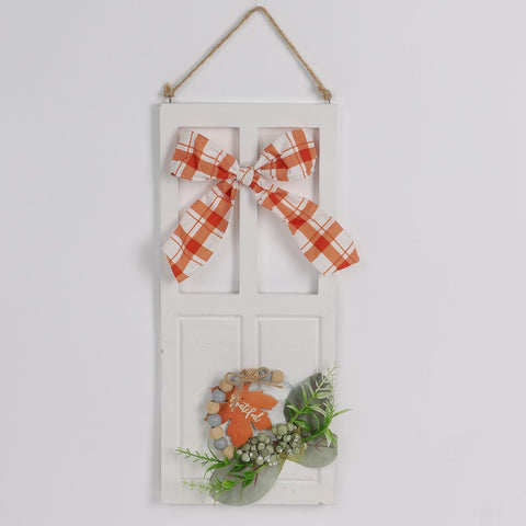 13.5IN FALL WHITE DOOR HANGER DECOR