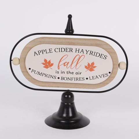 8IN FALL PUMPKIN PATCH SIGN TABLE TOP DÉCOR
