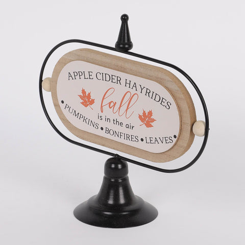 8IN FALL PUMPKIN PATCH SIGN TABLE TOP DÉCOR