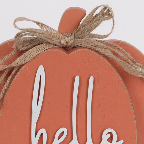 9.75IN FALL PUMPKIN HELLO FALL DECOR