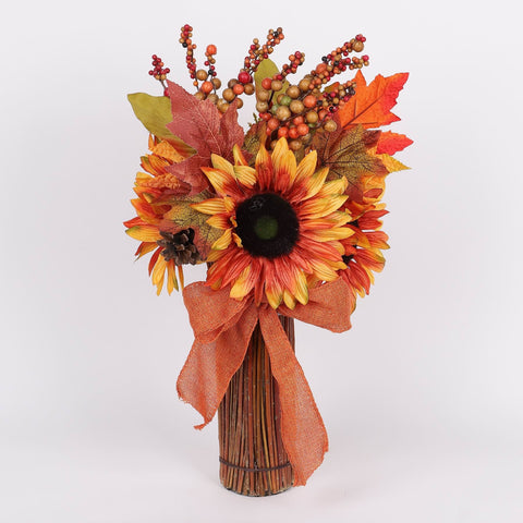 17IN FALL SUNFLOWERS FLORAL DÉCOR
