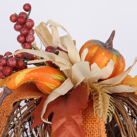 8IN FALL PUMPKIN W/LED LIGHT DÉCOR