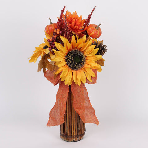 17IN FALL SUNFLOWERS FLORAL DÉCOR
