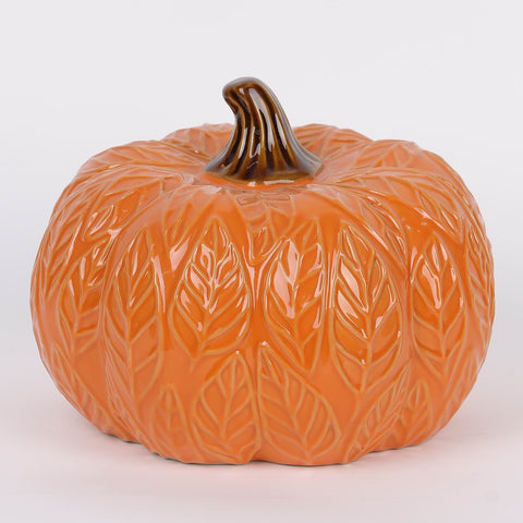 6IN FALL CERAMIC PUMPKIN DÉCOR