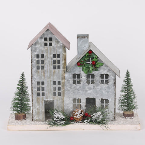 9In Christmas Lighted Houses Décor