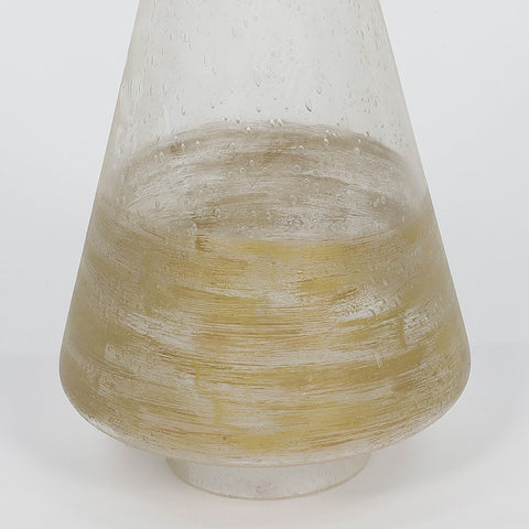 14.5In Christmas Glass Cone Décor