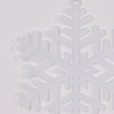 6In Matt White Snowflake Ornament