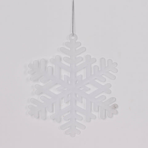 6In Matt White Snowflake Ornament