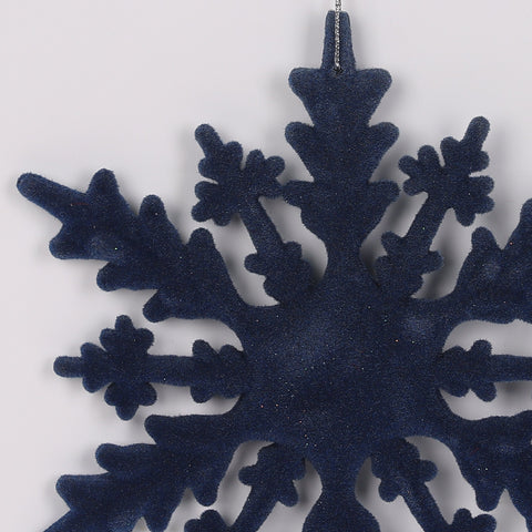 6.5In Blue Snowflake Ornament