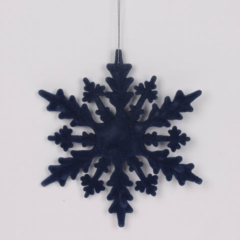 6.5In Blue Snowflake Ornament
