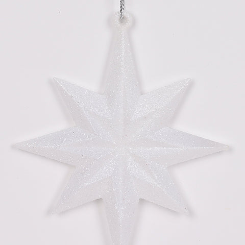 3.25*0.375*4In White Star Ornament