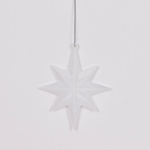 3.25*0.375*4In White Star Ornament