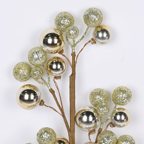 Christmas 24‘’ Champaign Gold Berries Pick