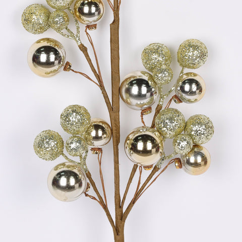 Christmas 24‘’ Champaign Gold Berries Pick