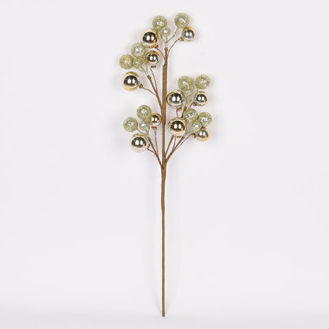 Christmas 24‘’ Champaign Gold Berries Pick