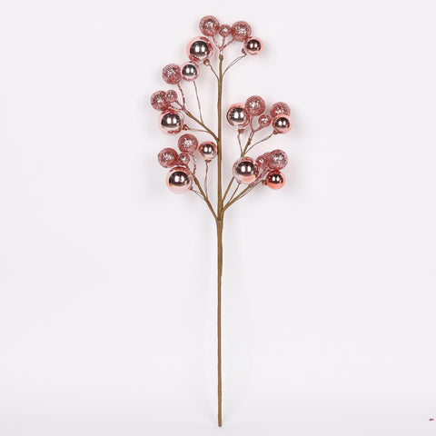 Christmas 24‘’ Rose Gold Berries Pick