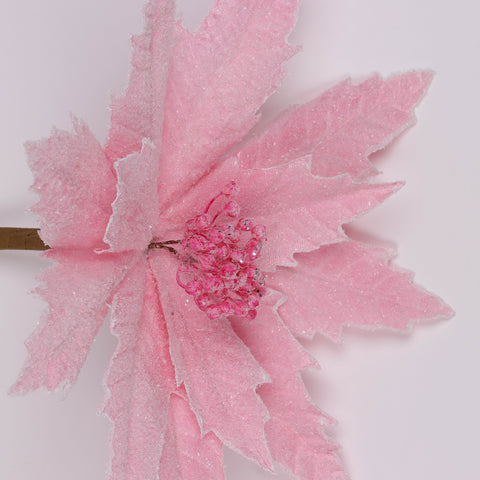 Christmas 24 Inch Pink Flower Pick