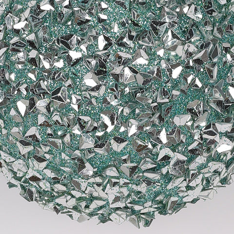 Christmas 4In Green Glittered Ornament