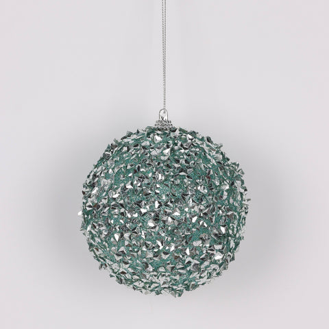 Christmas 4In Green Glittered Ornament